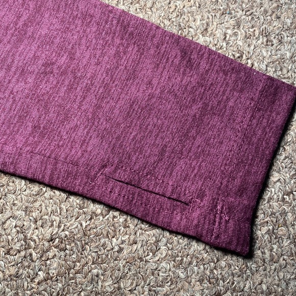 Purple athletic pullover hoodie with thumb holes and pockets - Picture 5 of 7